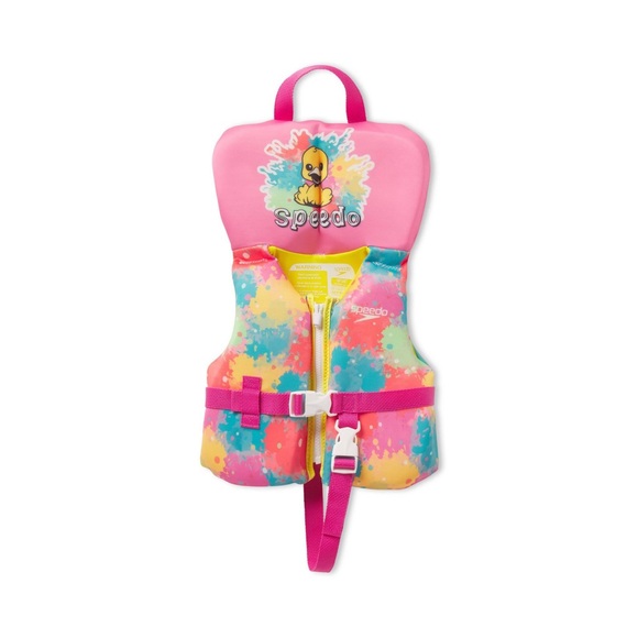 Speedo Kids Colorful Life Jacket Swim Vest up to 30lbs- Duck Spots - Picture 1 of 3